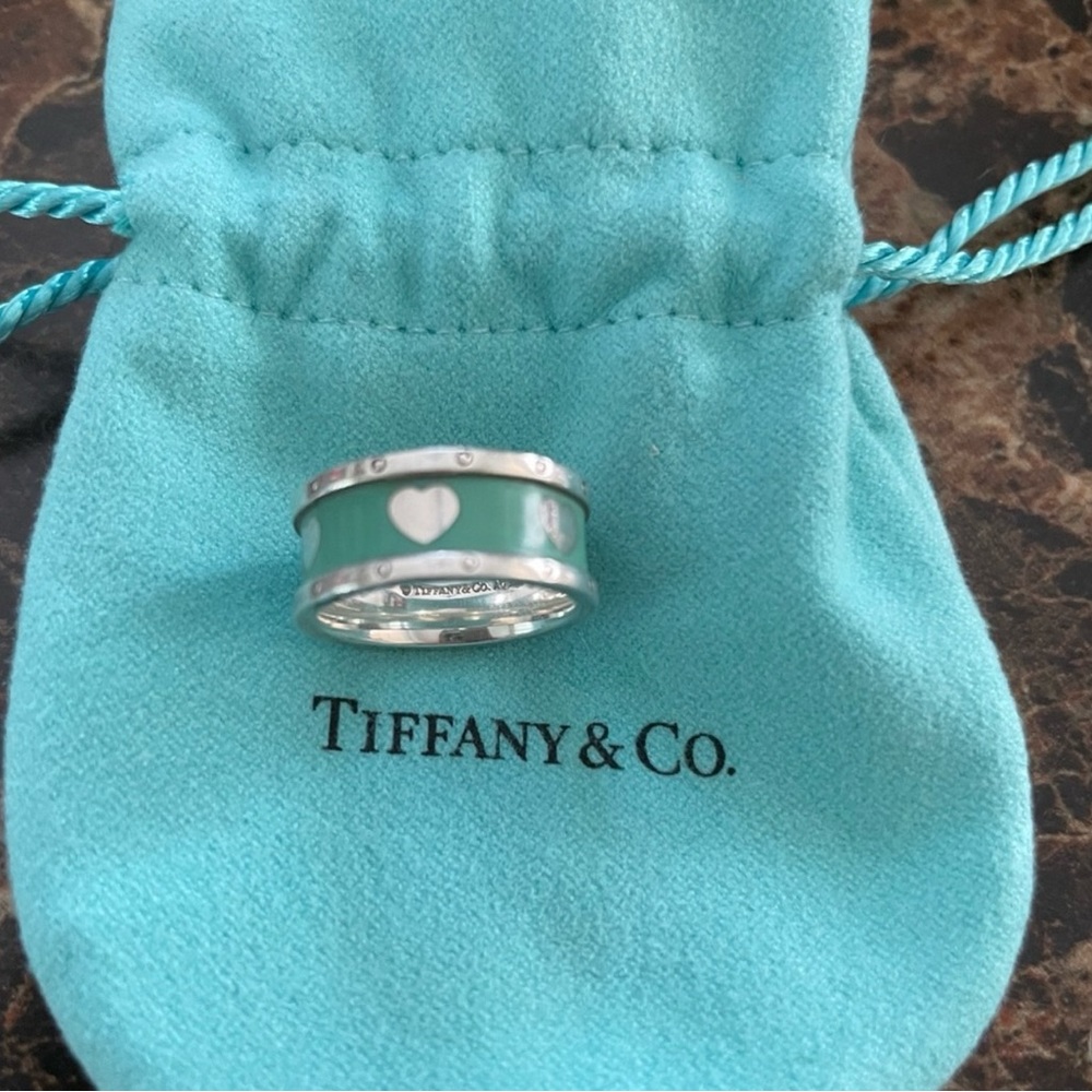 Tiffany and co blue heart ring